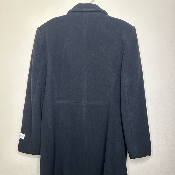 Liz Claiborne Black Wool Topcoat Size 6 - Picture 3 of 8